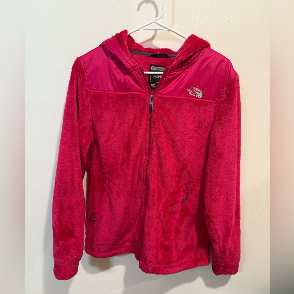 North Face Women’s Hooded Full-zip Fleece- Fuchsia Pink